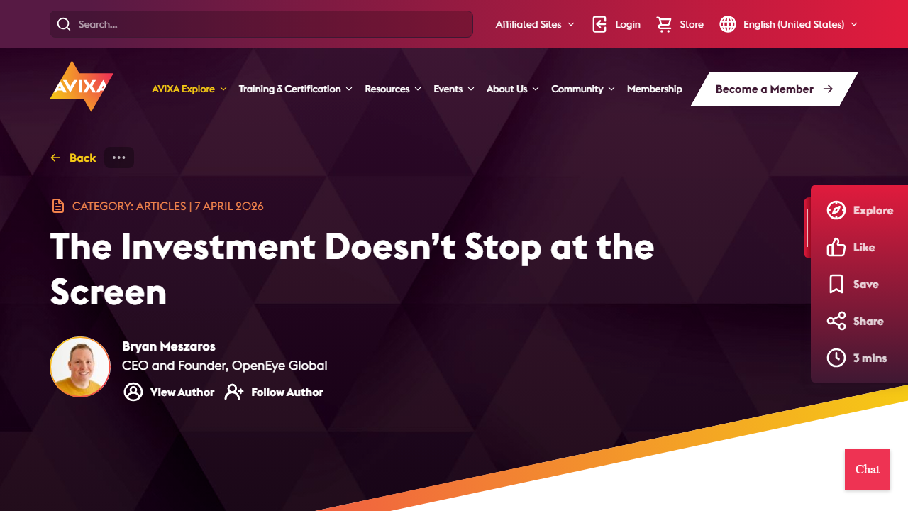AVIXA Article Screenshot